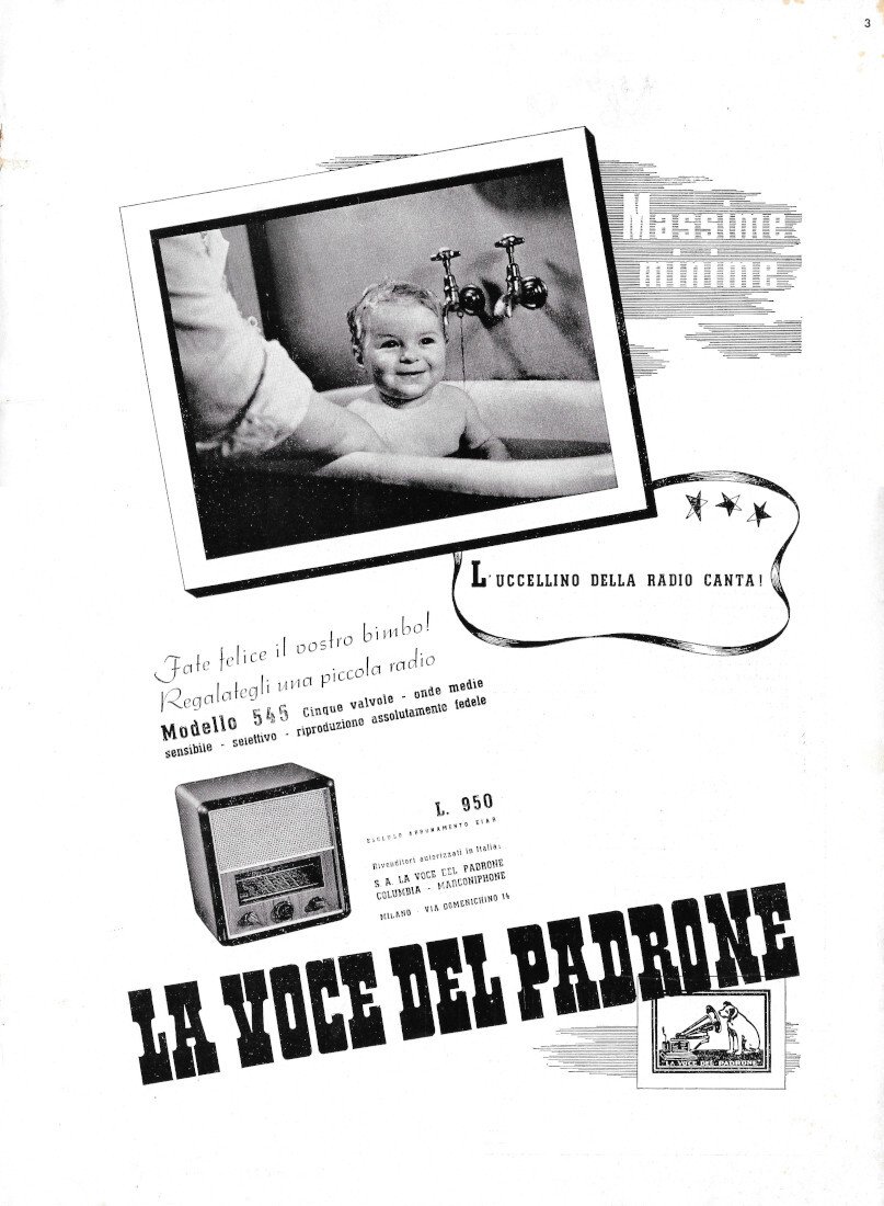 La voce del padrone - Advertising 1939