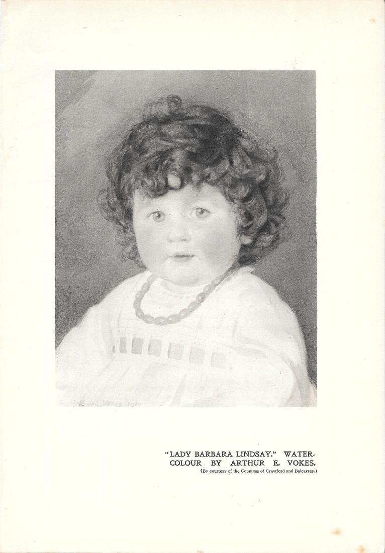 Lady Barbara Lindsay/Miss Margaret Robbins. Water-Colour by E. Vokes - …