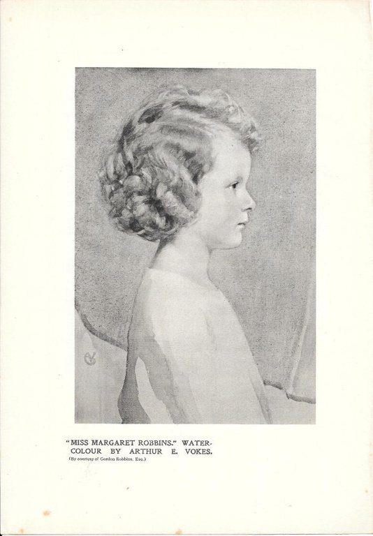Lady Barbara Lindsay/Miss Margaret Robbins. Water-Colour by E. Vokes - …
