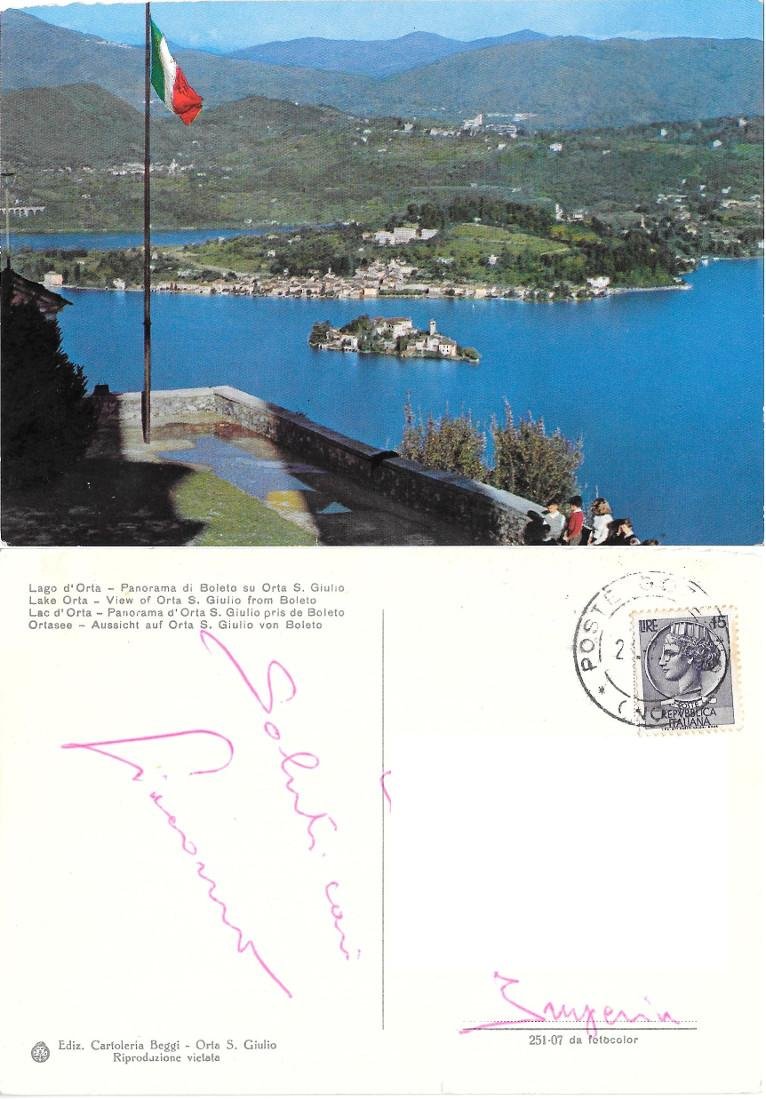 Lago d'Orta (NO). Panorama di Boleto su Orta s. Giulio. …