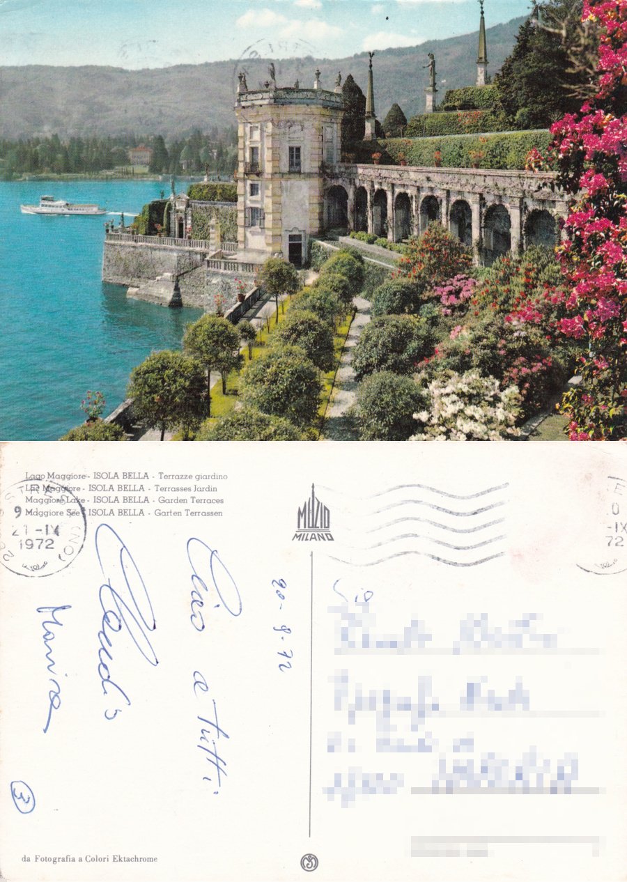 Lago Maggiore. Isola Bella. Terrazze giardino. Viaggiata 1972 | Immagine principale