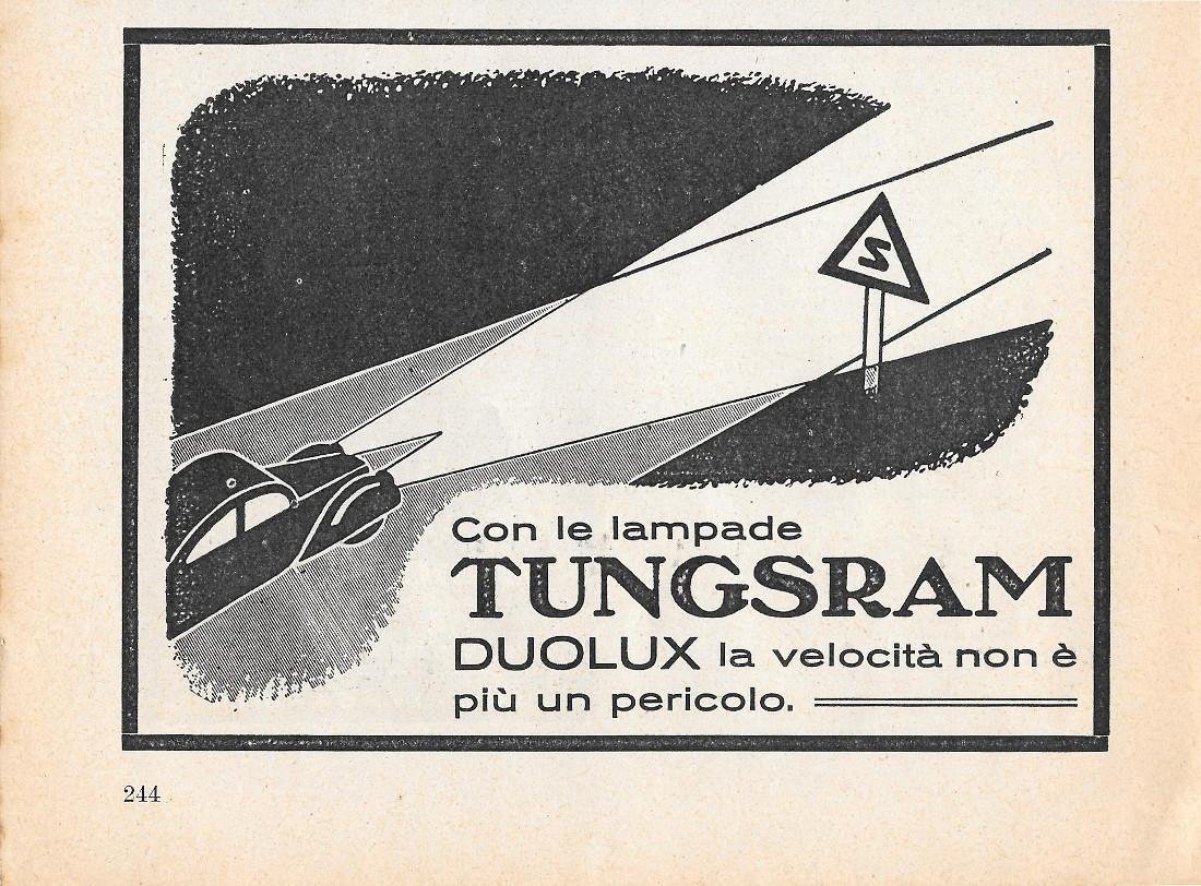 Lampade Tungsram Duolux. Advertising 1936