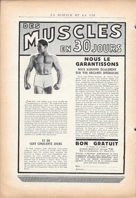 Lampes Tungsram /Des muscles en 30 Jours - Advertising 1933