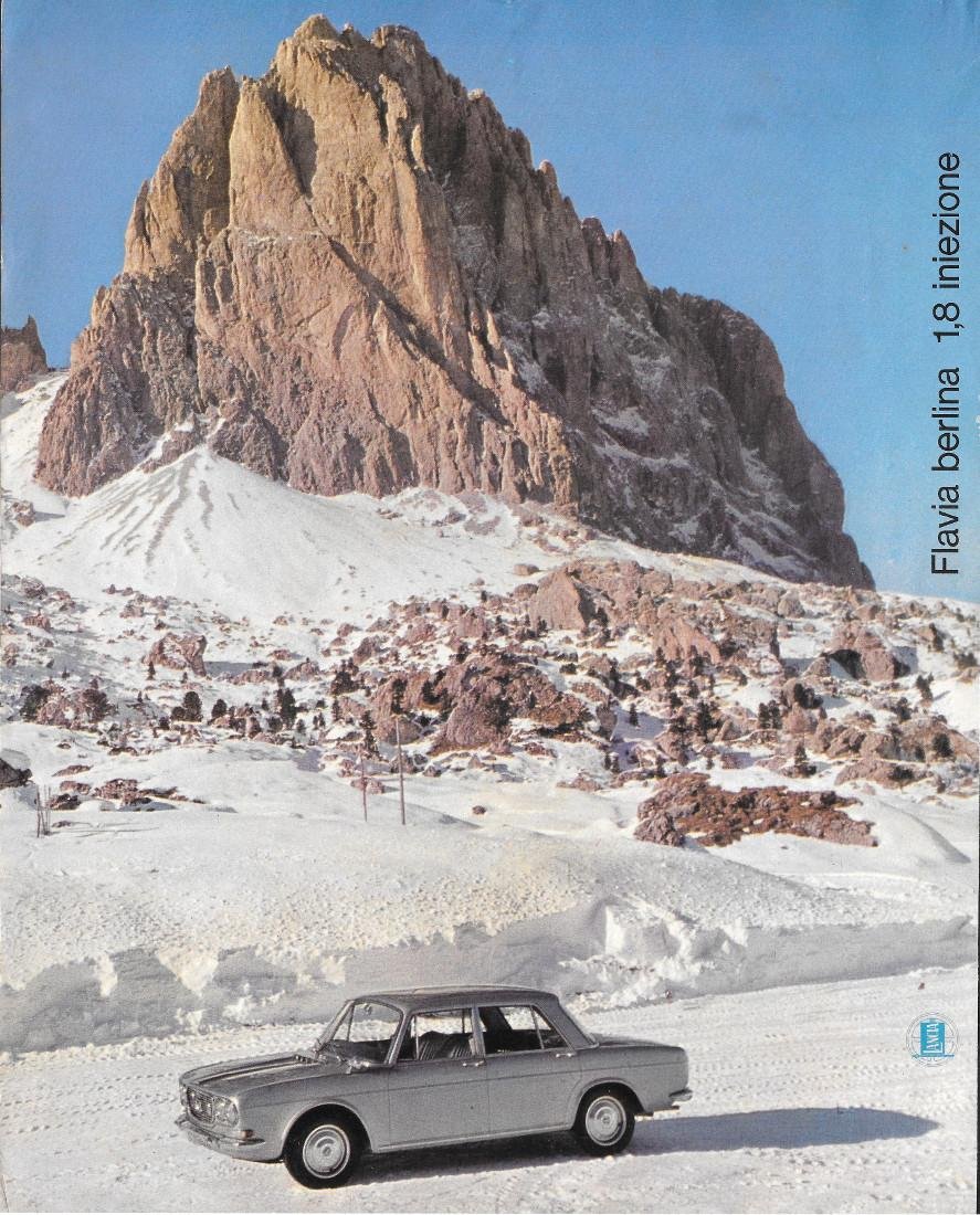 Lancia Flavia berlina 1,8 iniezione. Advertising 1969