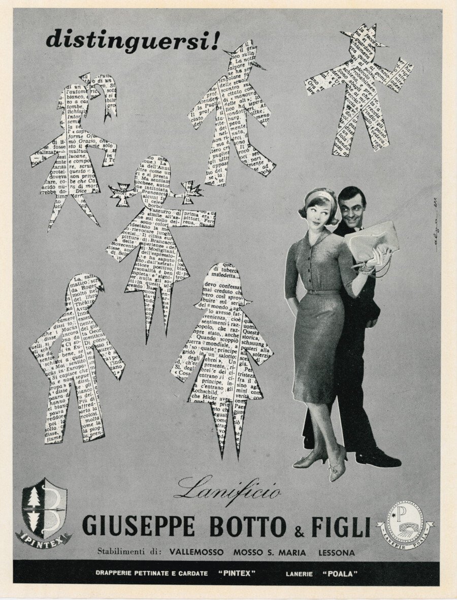 Lanificio Giuseppe Botto e figli. Advertising 1962