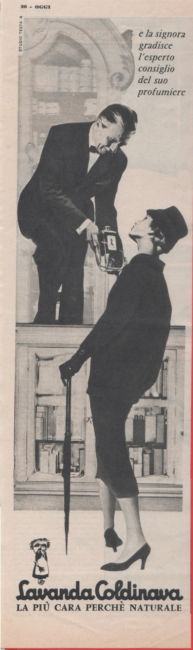 Lavanda Coldinava la più cara perchè naturale. Advertising 1957