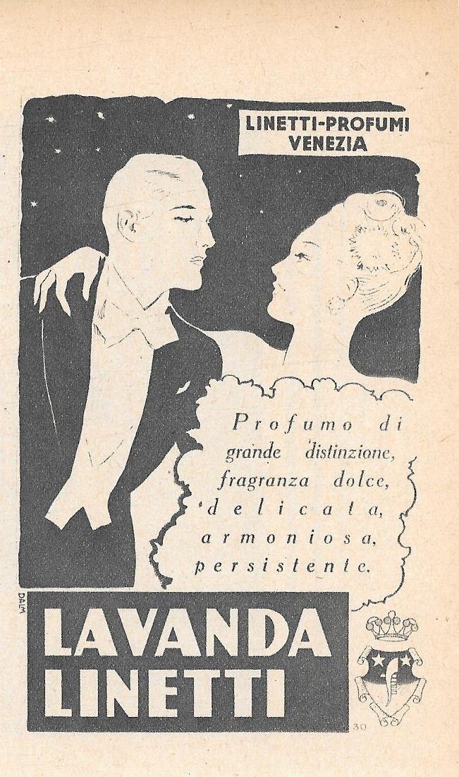 Lavanda Linetti. Advertising 1947 | Immagine principale