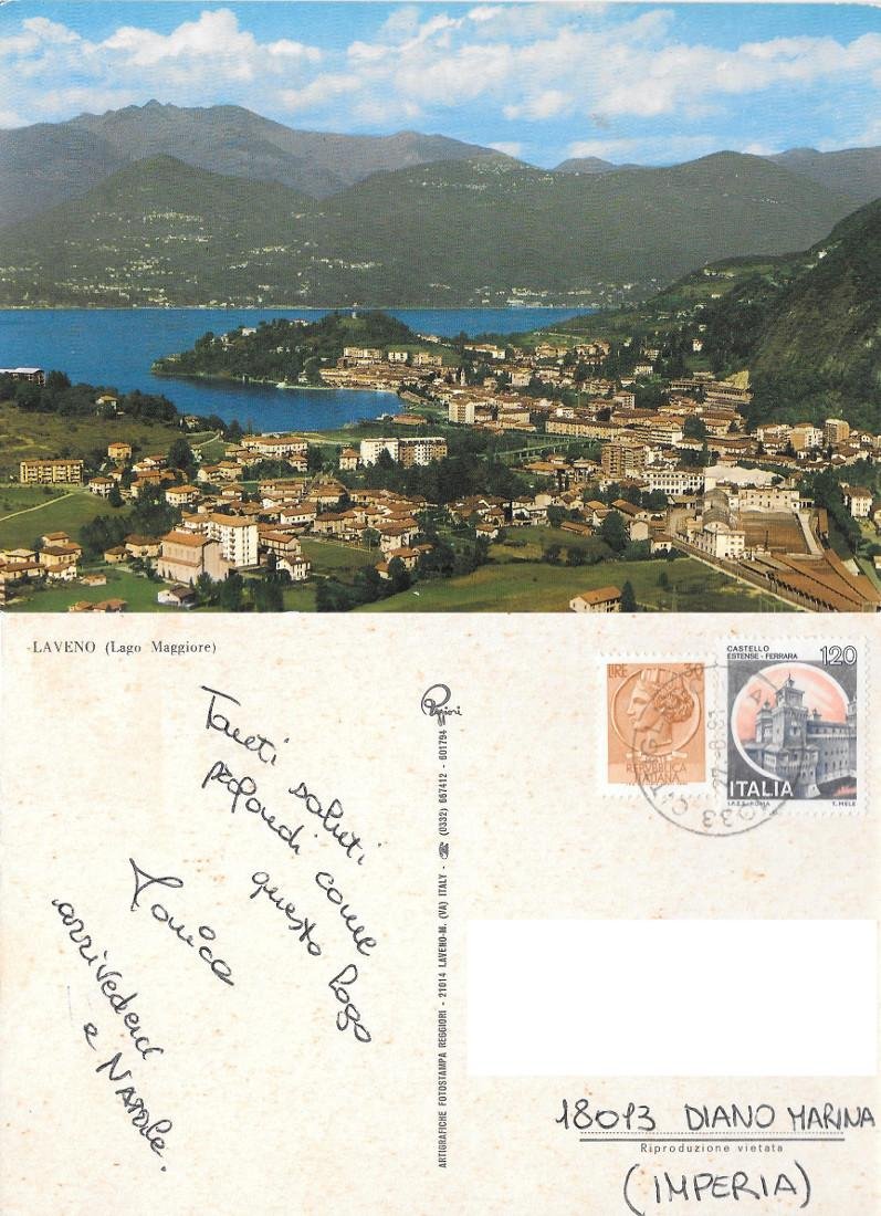 Laveno (lago Maggiore). Viaggiata 1981