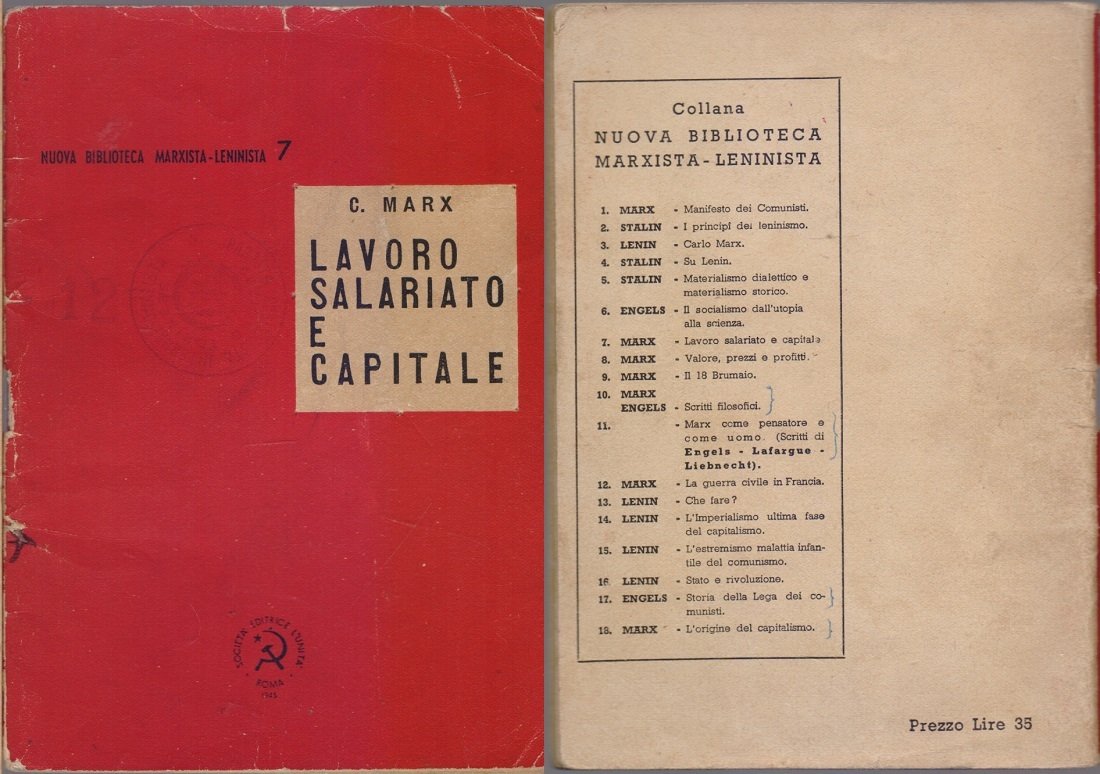 Lavoro salariato e capitale - Karl Marx