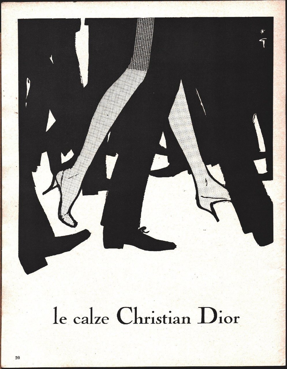 Le calze Christian Dior. Advertising 1962
