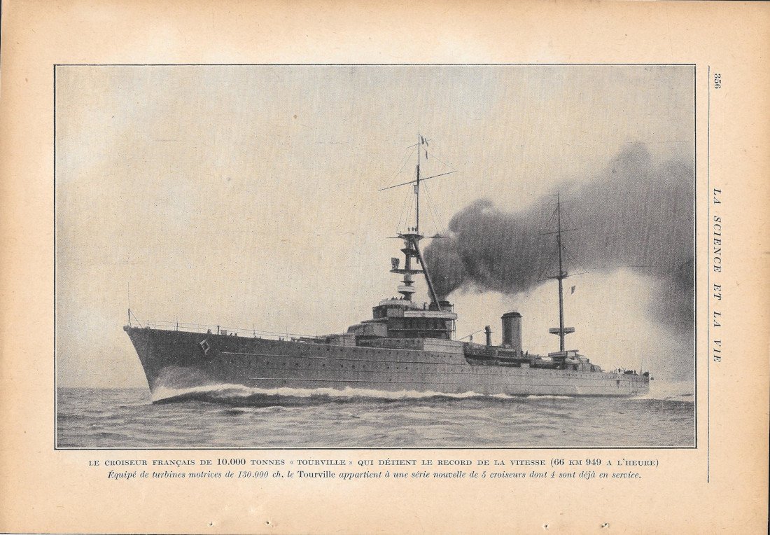 Le croiseur Francais de 10.000 tonnes Tourville - immagine 1928