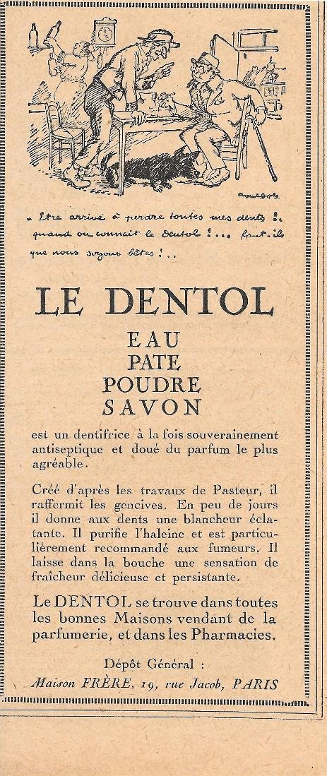 Le Dentol. Eau, pate, poudre, savon. Advertising 1926 | Immagine principale