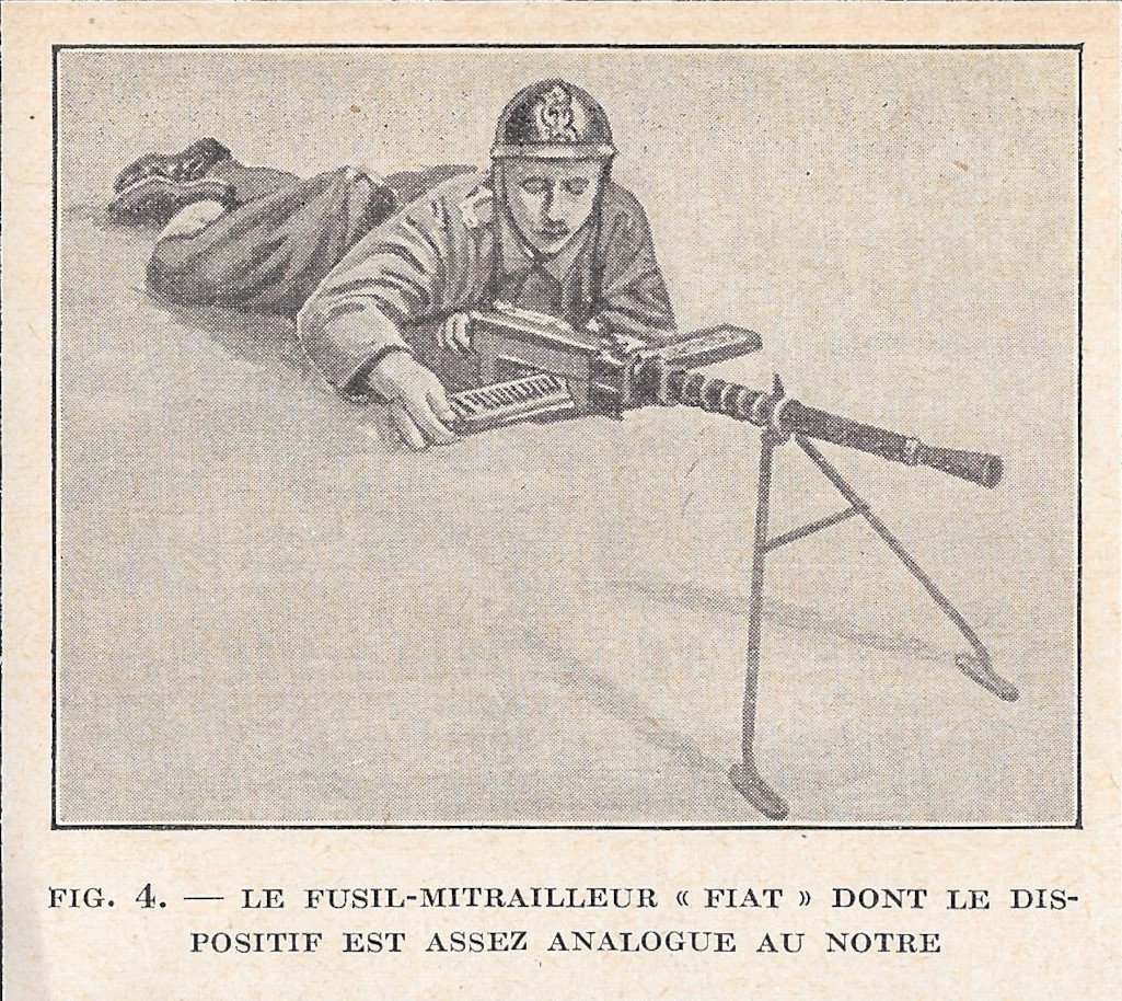 Le Fusil-Mitrailleur FIAT dont le dispositif est assez analogue au …