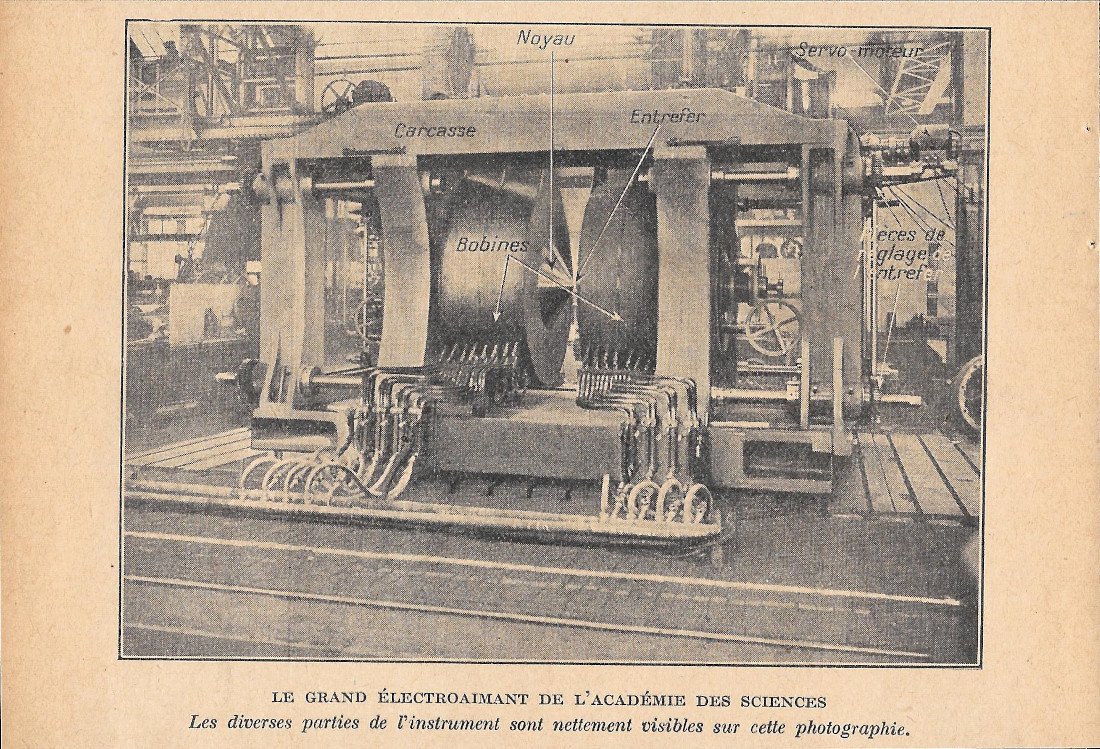 Le grand electroaimant de l'académie des sciences - Immagine 1928
