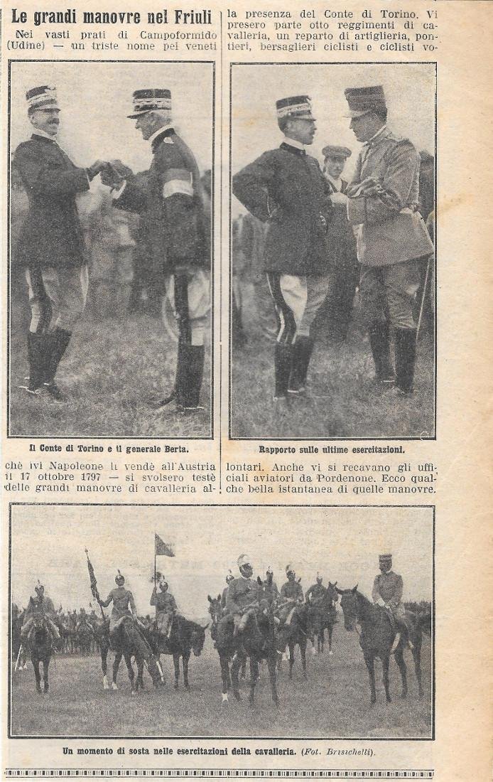 Le grandi manovre nel Friuli. Stampa 1912 | Immagine principale