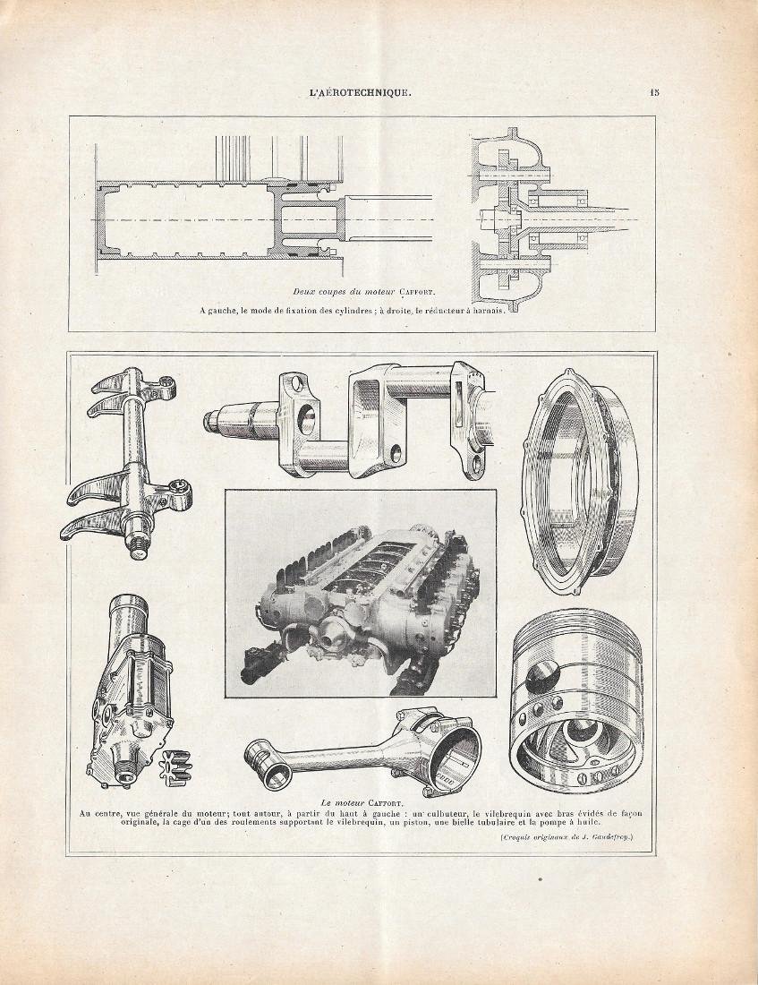 Le moteur Caffort. Stampa 1927