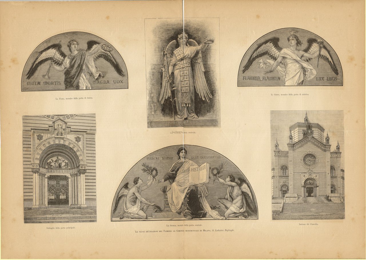 Le nuove decorazioni del Famedio al Cimitero Monumentale di Milano. …