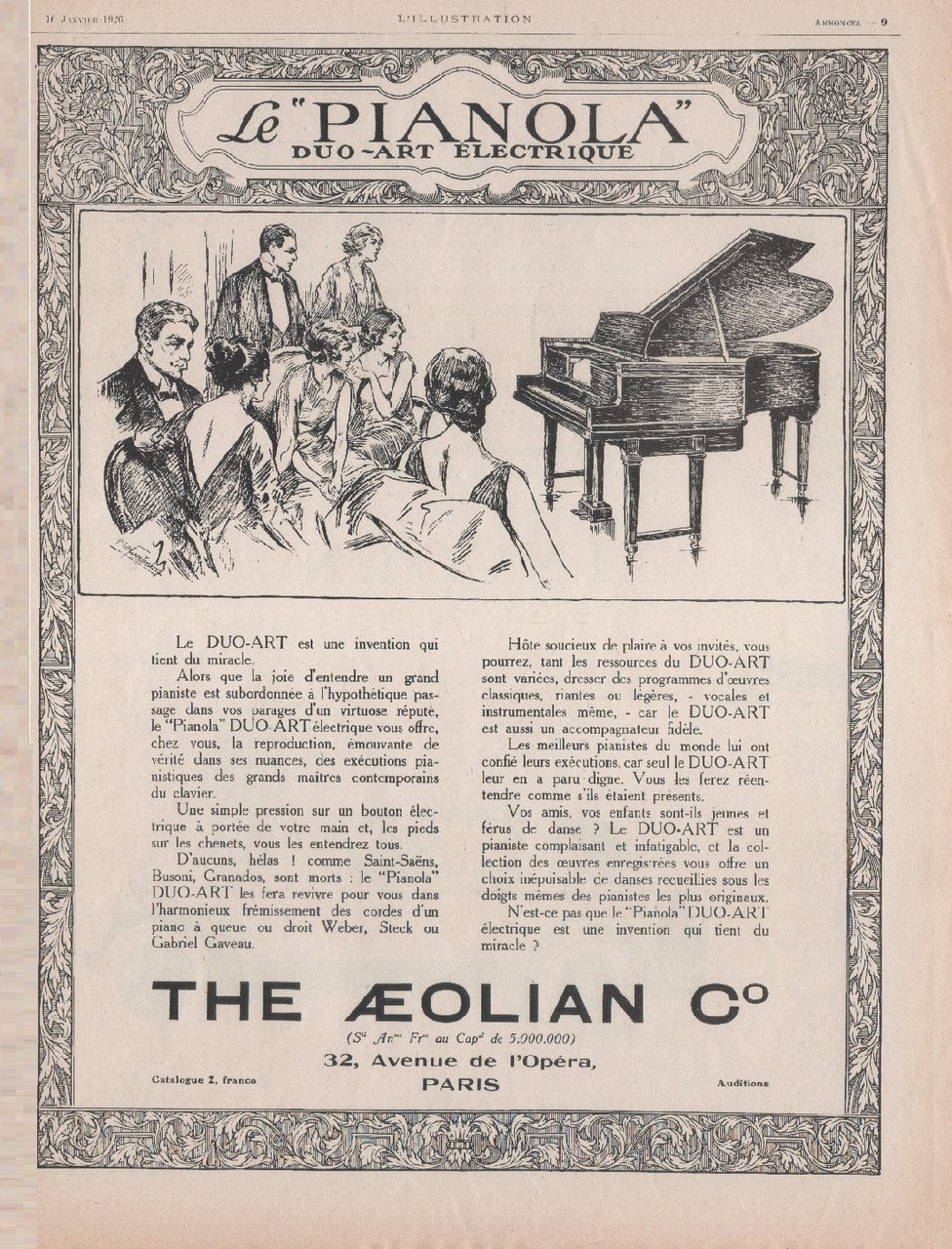 Le pianola Duo-Art electrique. The Aeolian Co./ Lincoln la voiture …