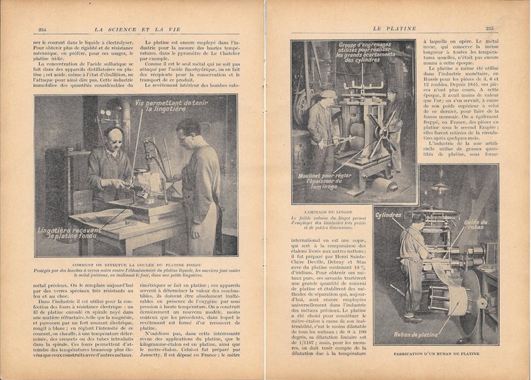 Le platine plus précieux que l'or - estratto 1928