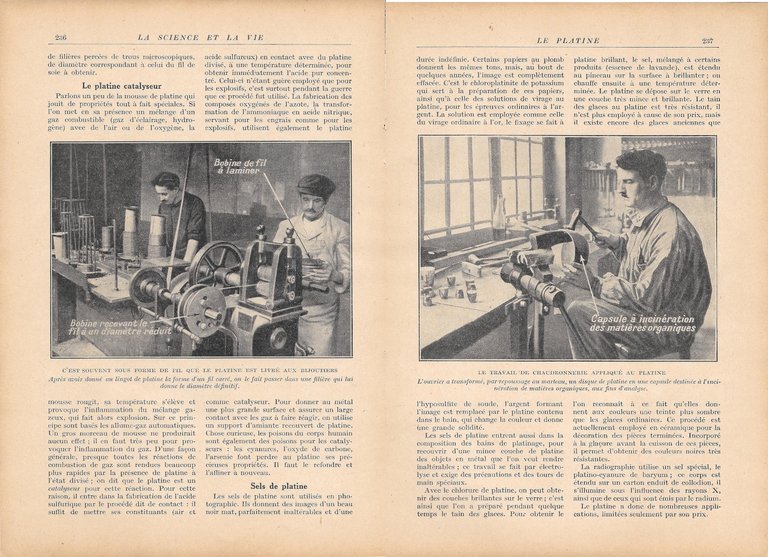 Le platine plus précieux que l'or - estratto 1928