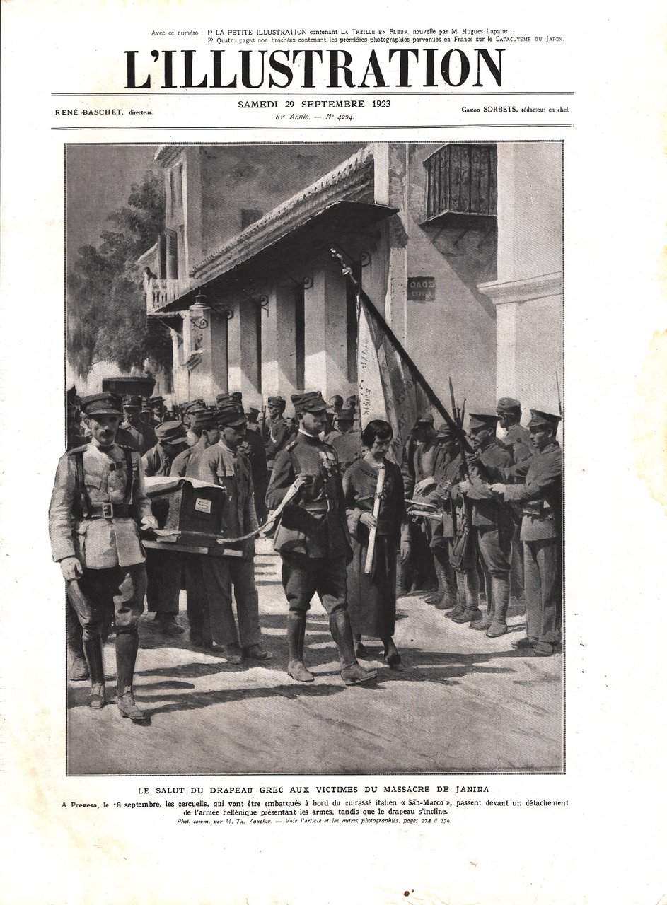 Le salut du drapeau grec aux victimes du massacre de …