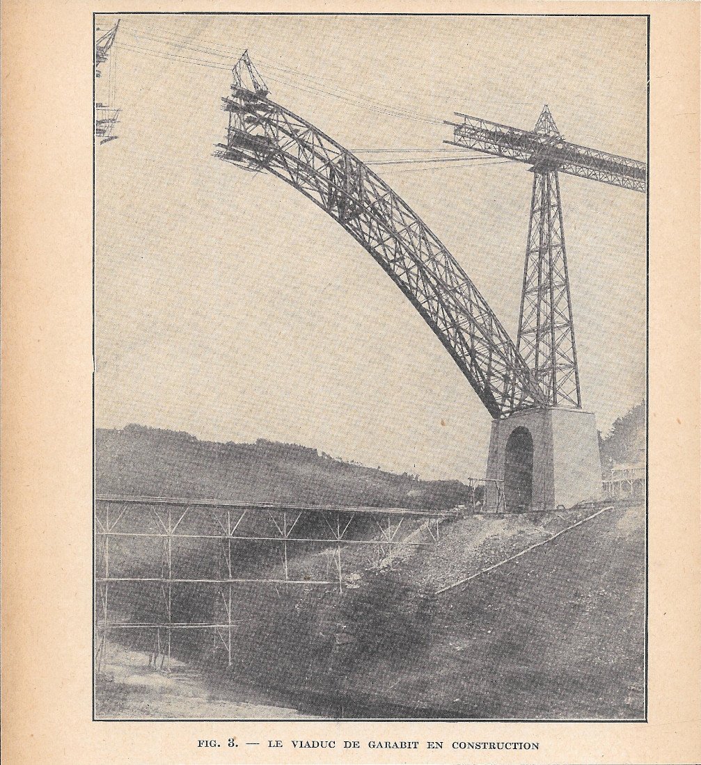 Le viaduc de Garabit en construction / Vue générale du …