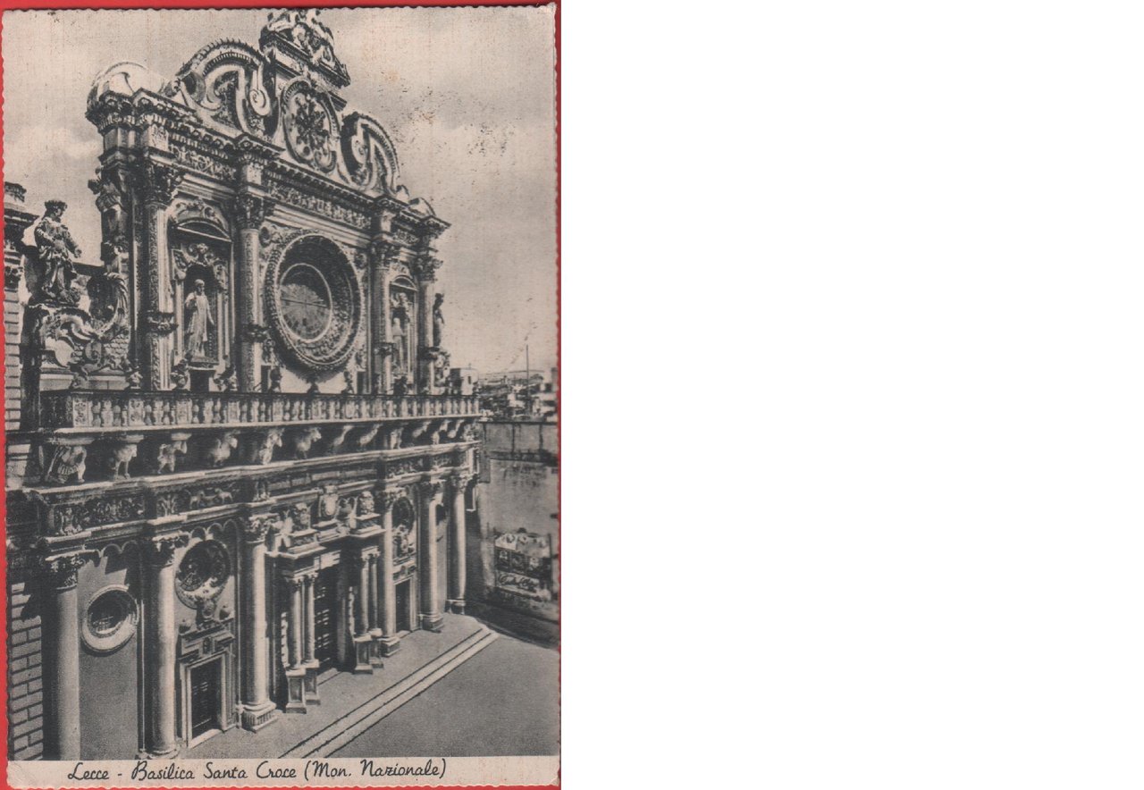 Lecce. Basilica Santa Croce. Viaggiata 1966