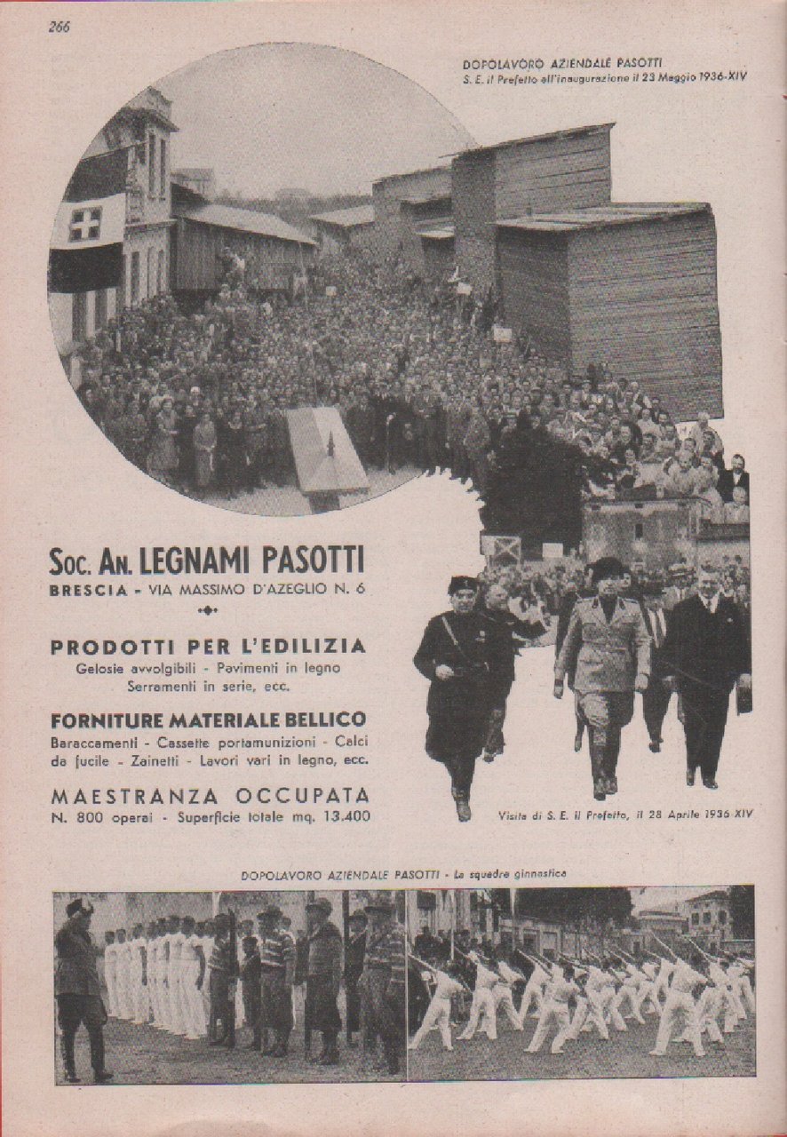 Legnami Pasotti. Advertising 1937