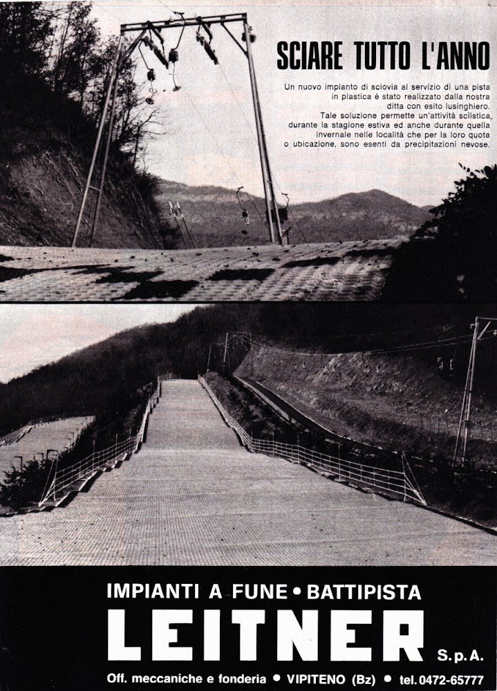Leitner sciare tutto l'anno. Sciovia su pista in plastica. Advertising …