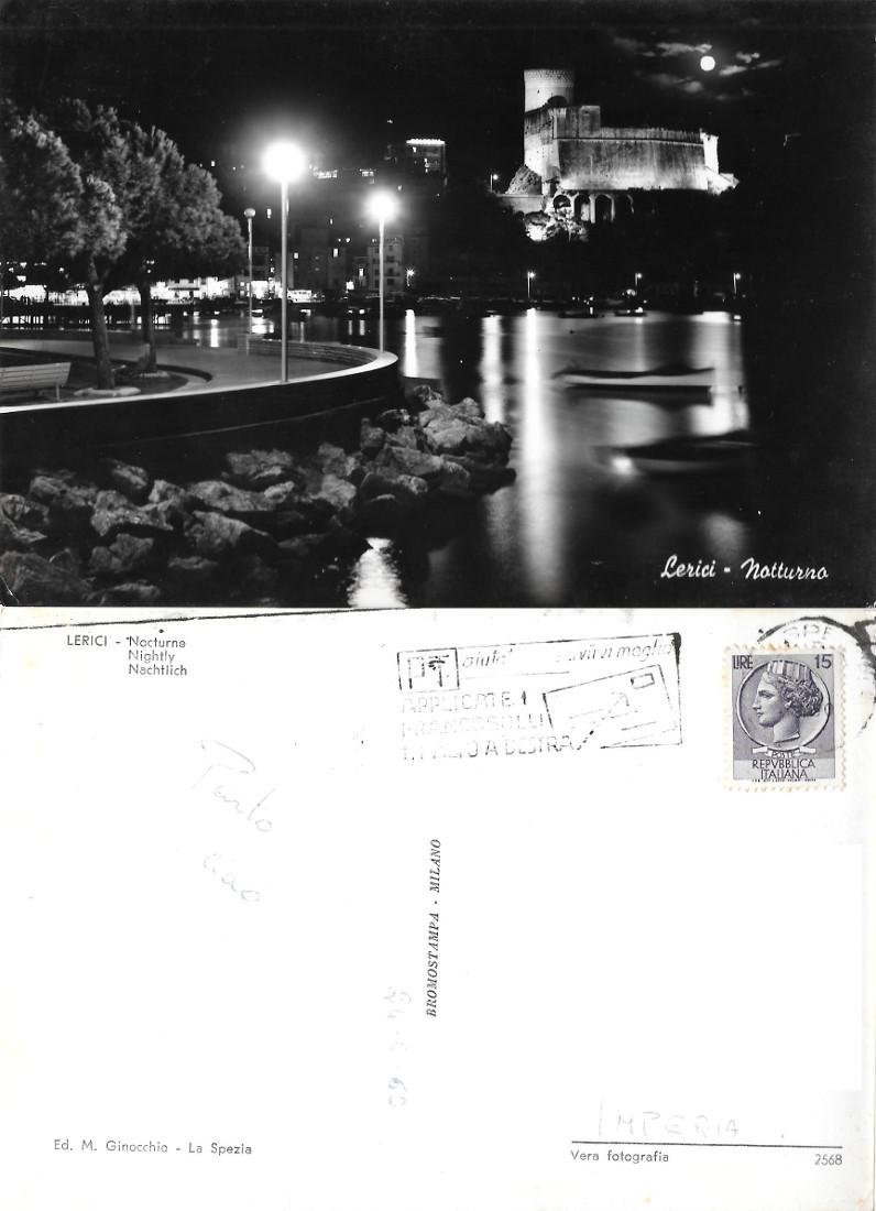 Lerici. Notturno. Viaggiata 1960