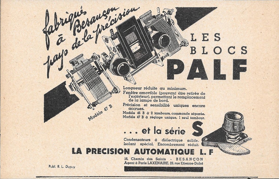 Les blocs Palf. La Precision AUtomatique L.f, Besancon - Advertising …