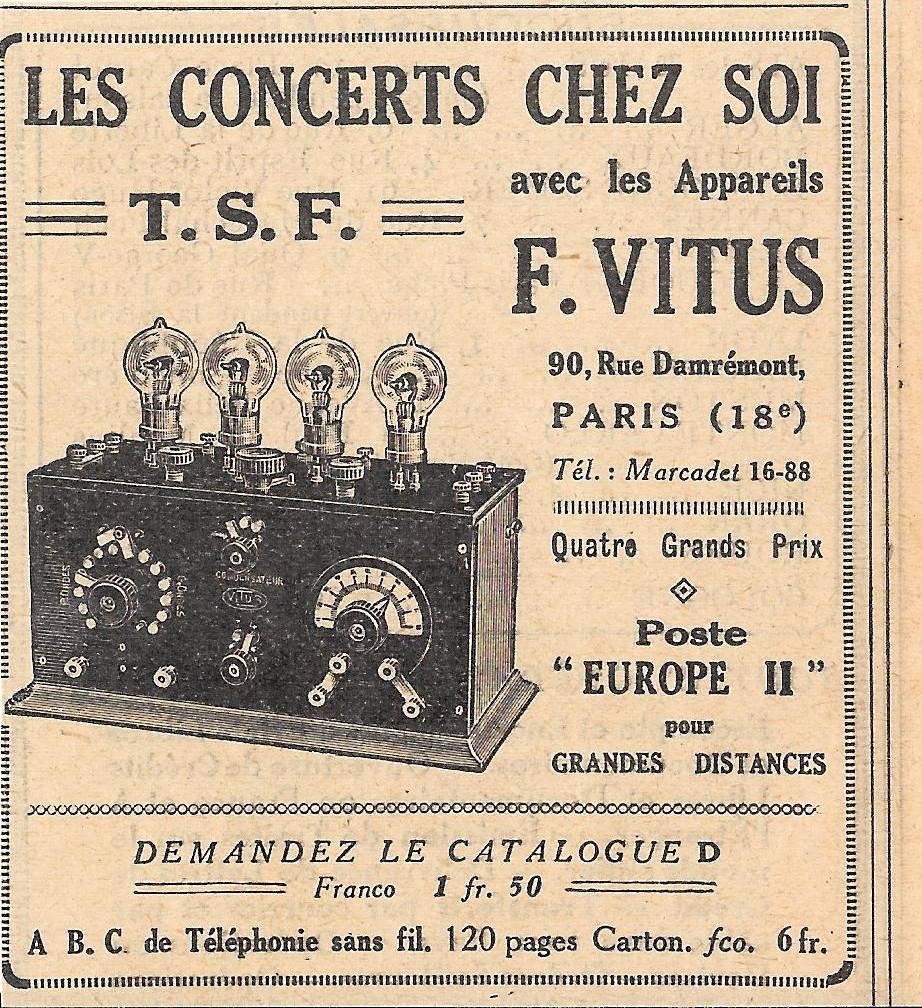 Les concertes chez soi avec le appareils F. Vitus. Advertising … | Immagine principale