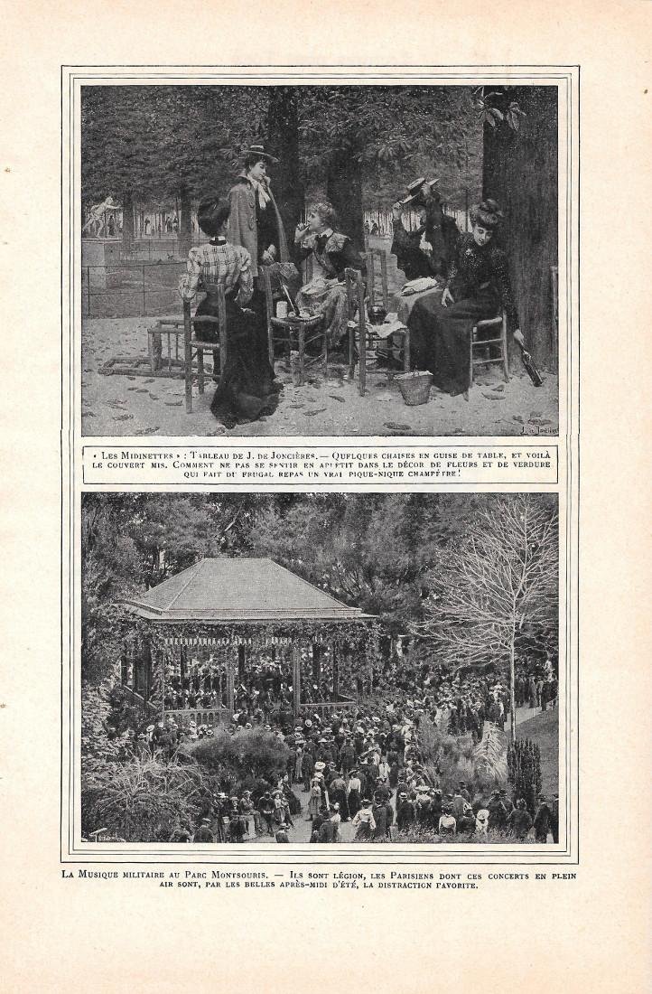 Les parcs de Paris. Stampa 1906