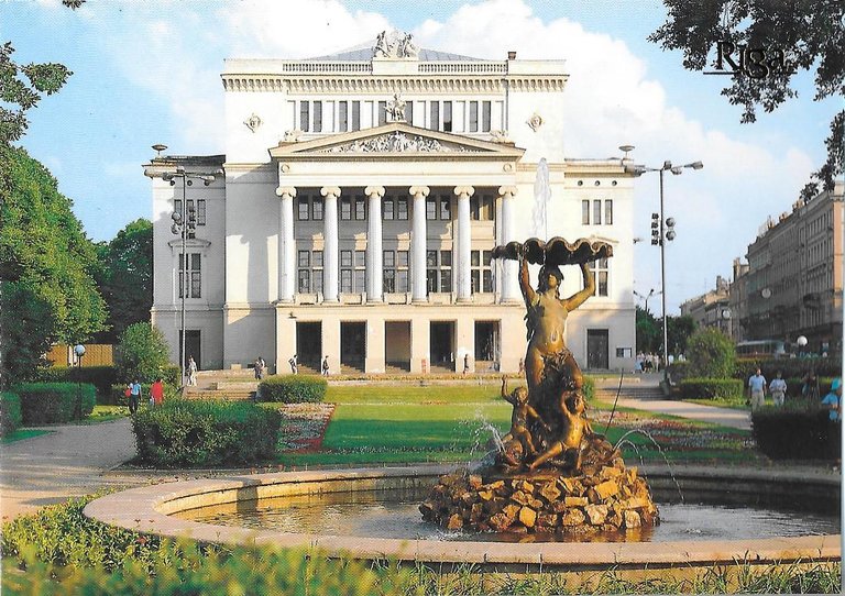Lettonia. Riga. Latvian National Opera House. Non viaggiata, stampa 1989