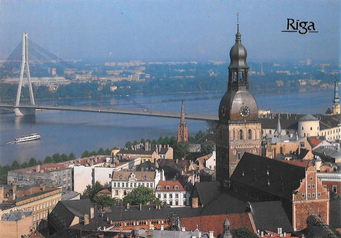 Lettonia. The panorama of Old Riga. Non viaggiata, stampa 1989