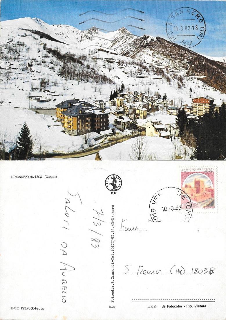 Limonetto. Viaggiata 1983