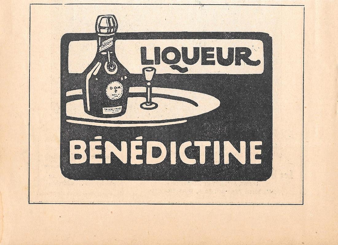 Liqueur Benedictine. Pubblicita 1923
