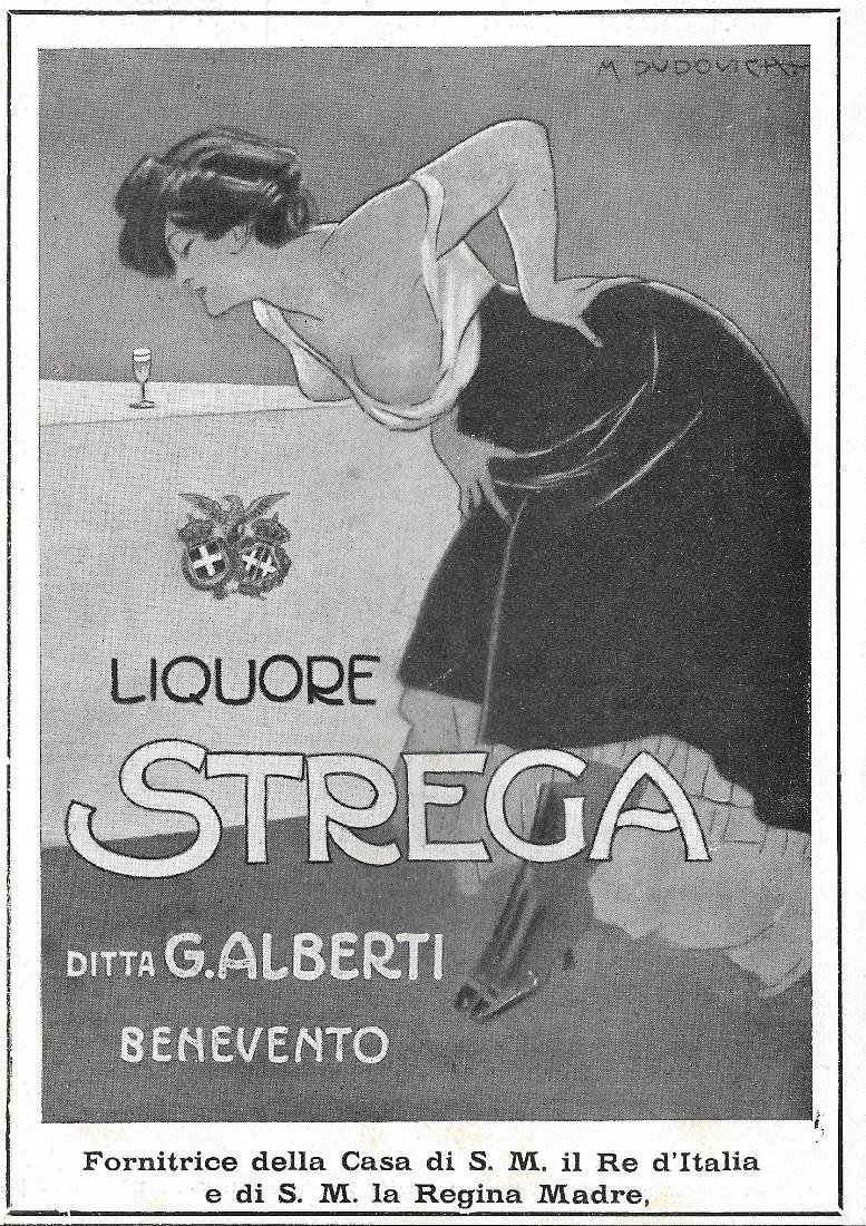 Liquore Strega. Ditta G. Alberti Benevento. Advertising 1920