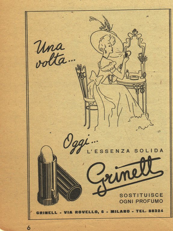 Litial acqua da tavola/Rossetto Grinett. Advertising 1943