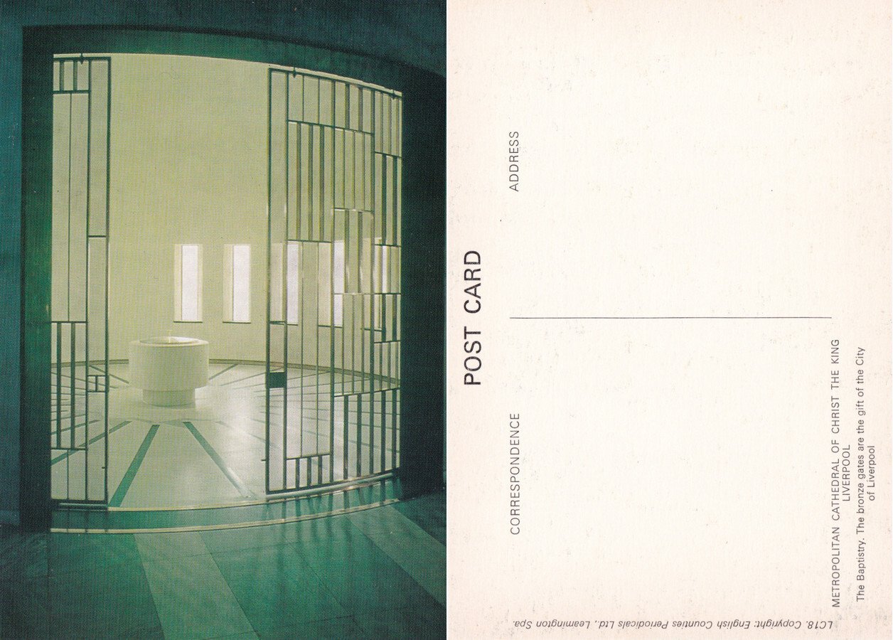 Liverpool. Metropolitan Cathedral of Christ the King. The Baptistry. Non …