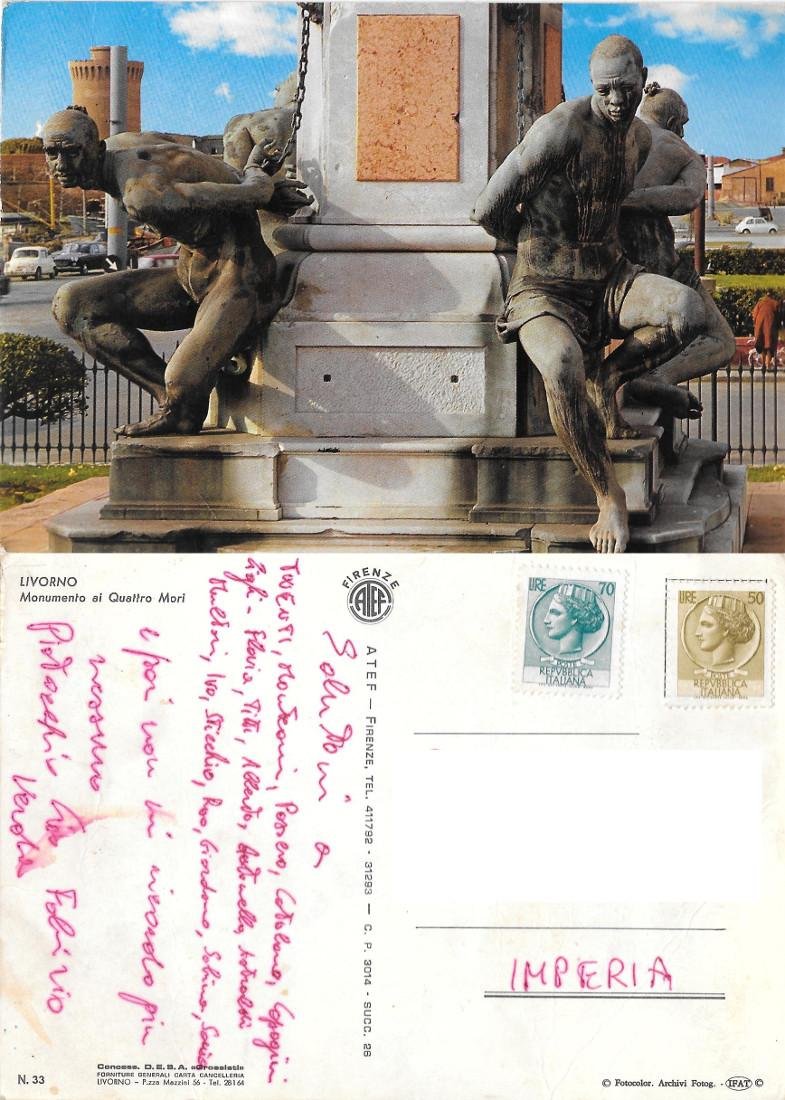 Livorno. Monumento ai Quattro Mori. Viaggiata