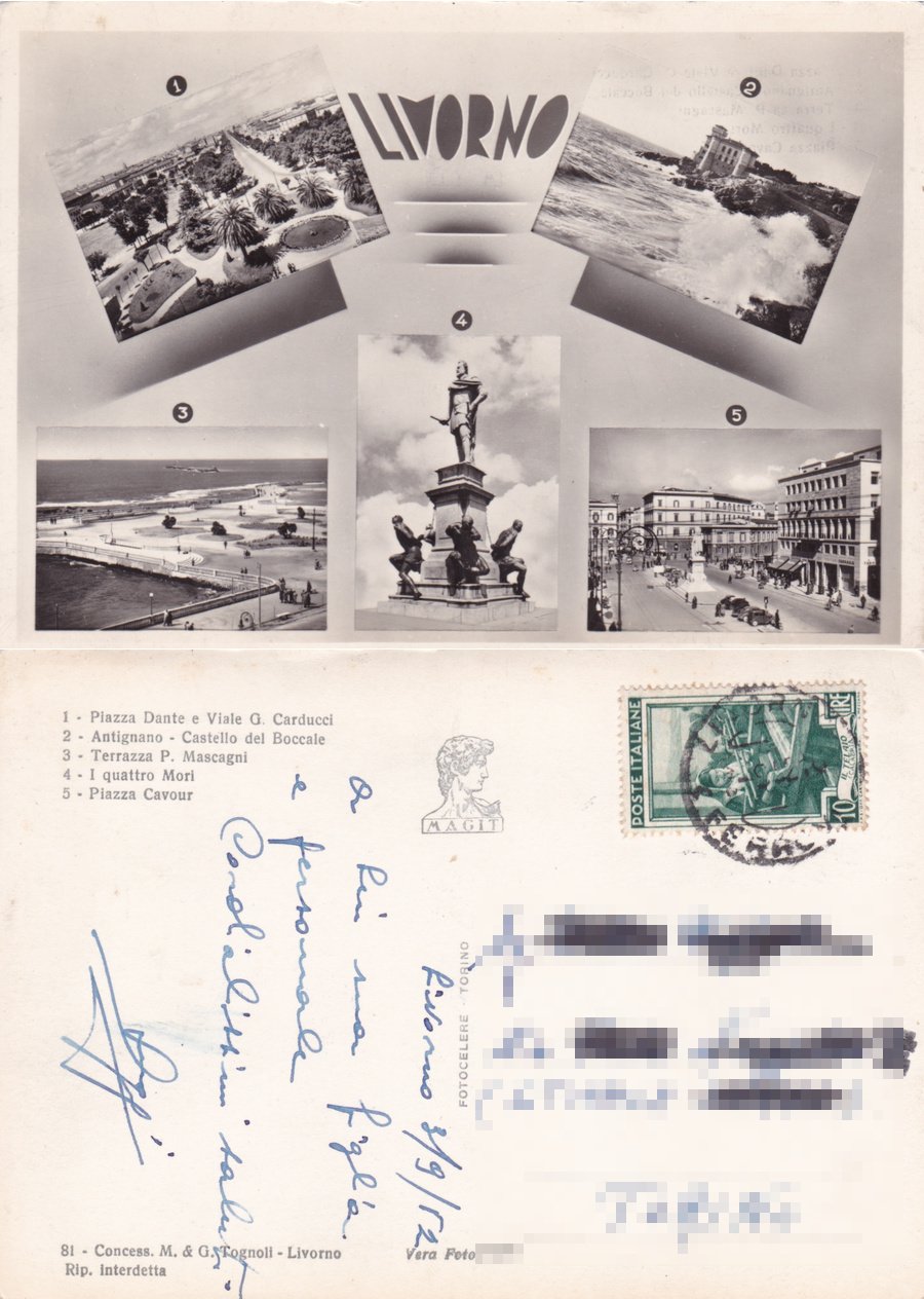 Livorno. Vedute. Viaggiata 1952