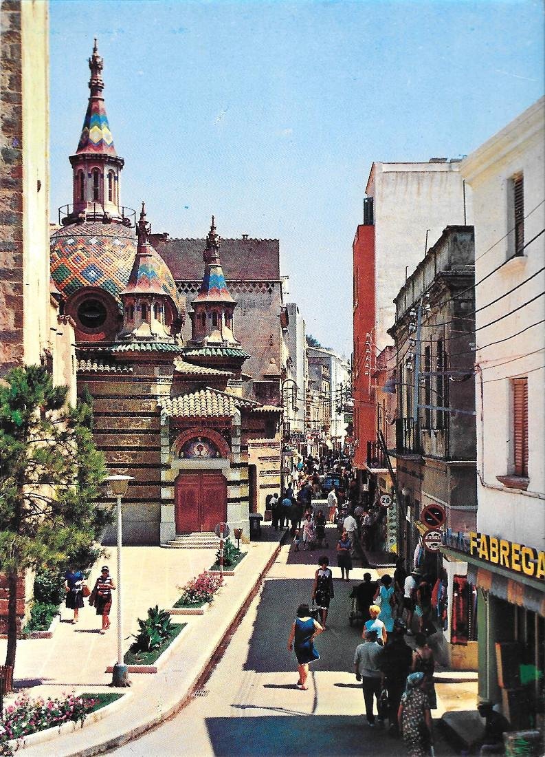 Llore de Mar. Calle e Iglesia. Non viaggiata