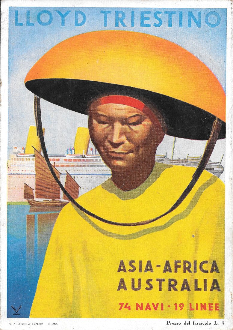 Lloyd Triestino. Asia, Africa, Australia - Advertising 1937