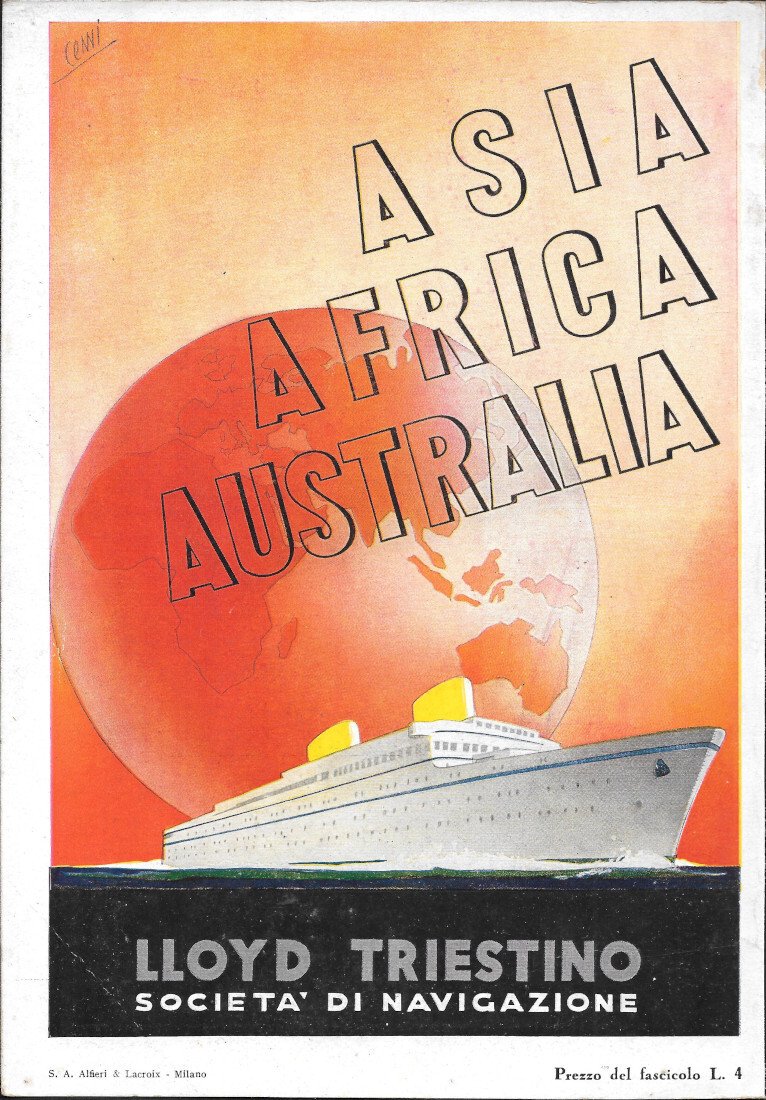 Lloyd Triestino. Asia Africa Australia - Advertising 1937
