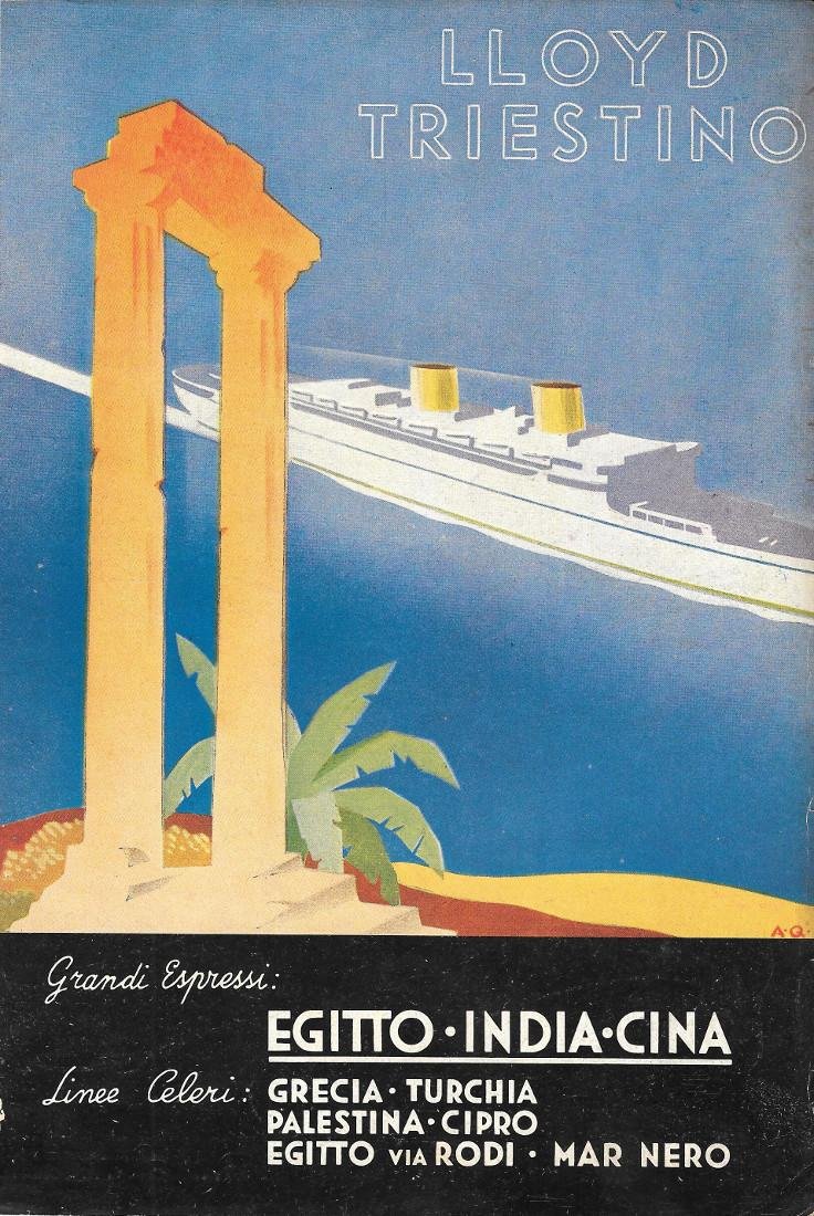 Lloyd Triestino / Olio Dante. Advertising 1936
