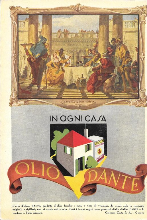 Lloyd Triestino / Olio Dante. Advertising 1936