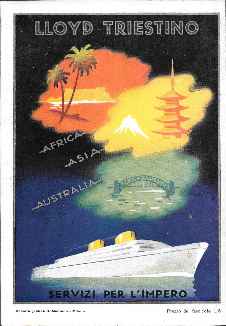 Lloyd Triestino, servizi per l'Impero - Advertising 1939