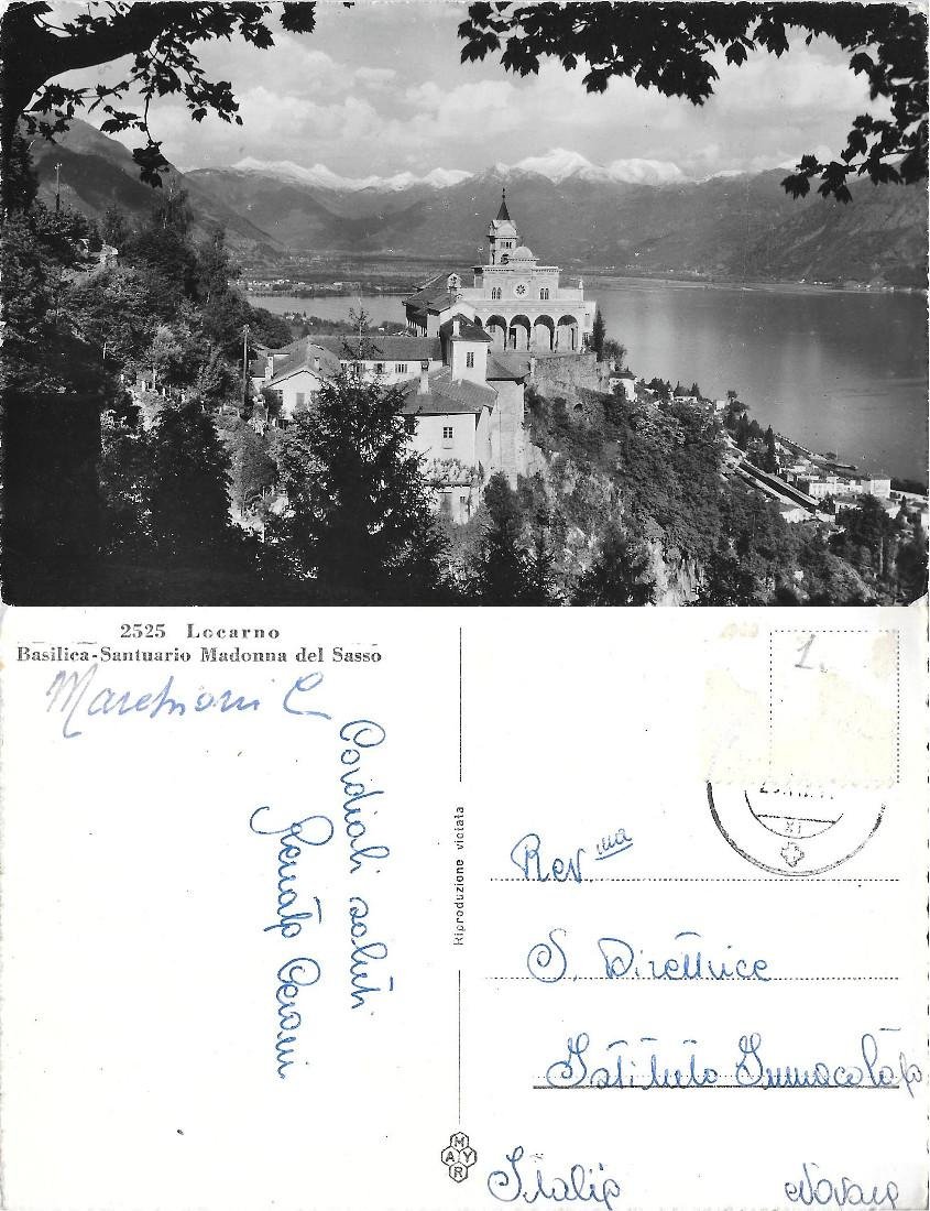 Locarno. Basilica Santuario Madonna del Sasso. Viaggiata