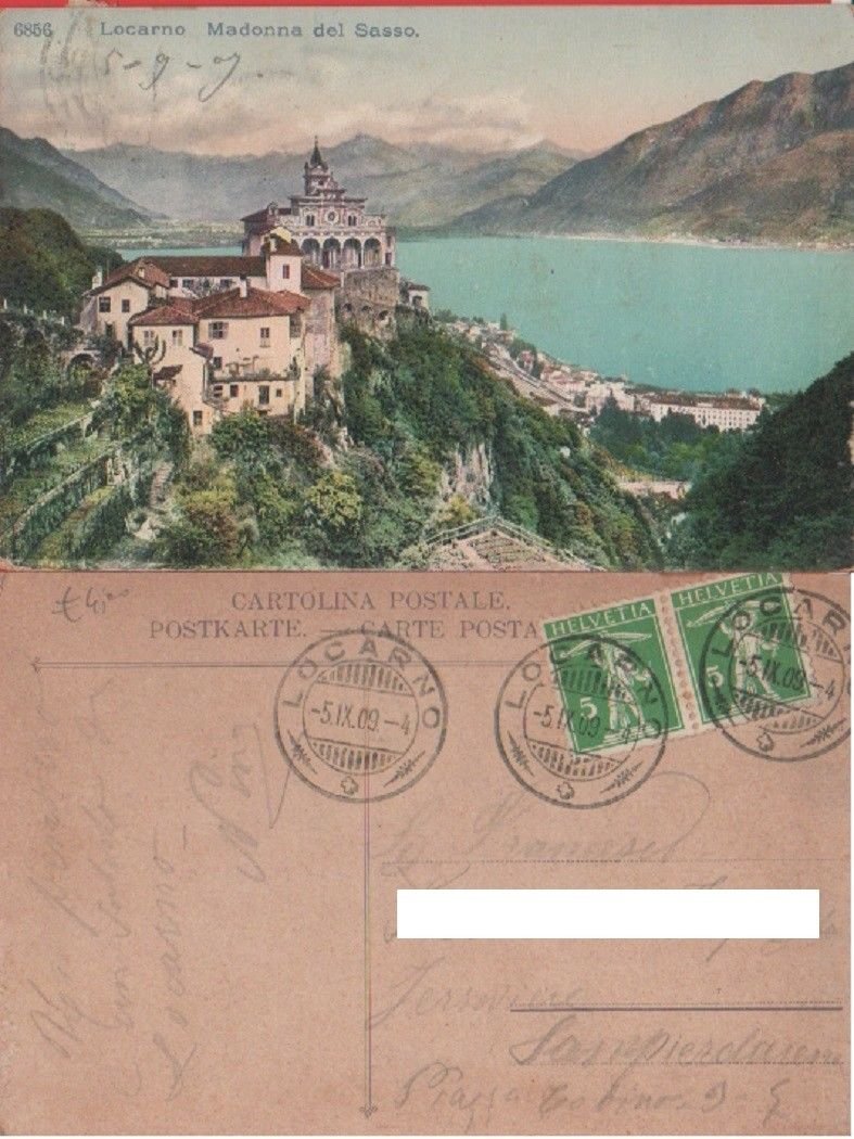 Locarno. Madonna del Sasso. Viaggiata 1909